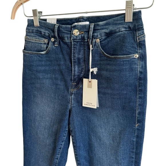 NWT Good American Good Legs Crop Extreme V Skinny Jeans, Size 6/28 - Picture 6 of 11